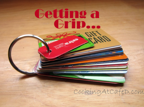 DIY Gift card organizing key ring