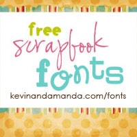 I get the cutest scrapbooking fonts at Free Scrapbook Fonts! kevinandamanda.com/fonts