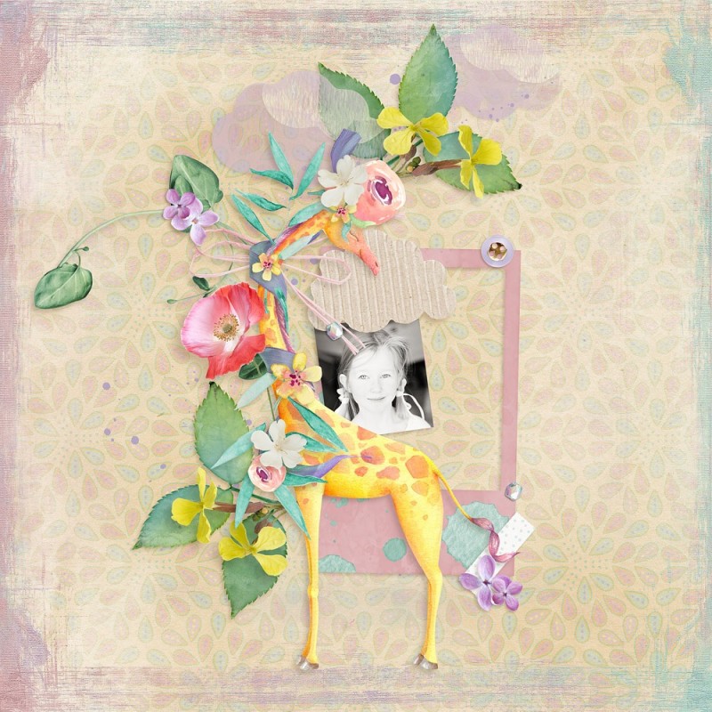 Layout by Vero using her own Rainbow Bright