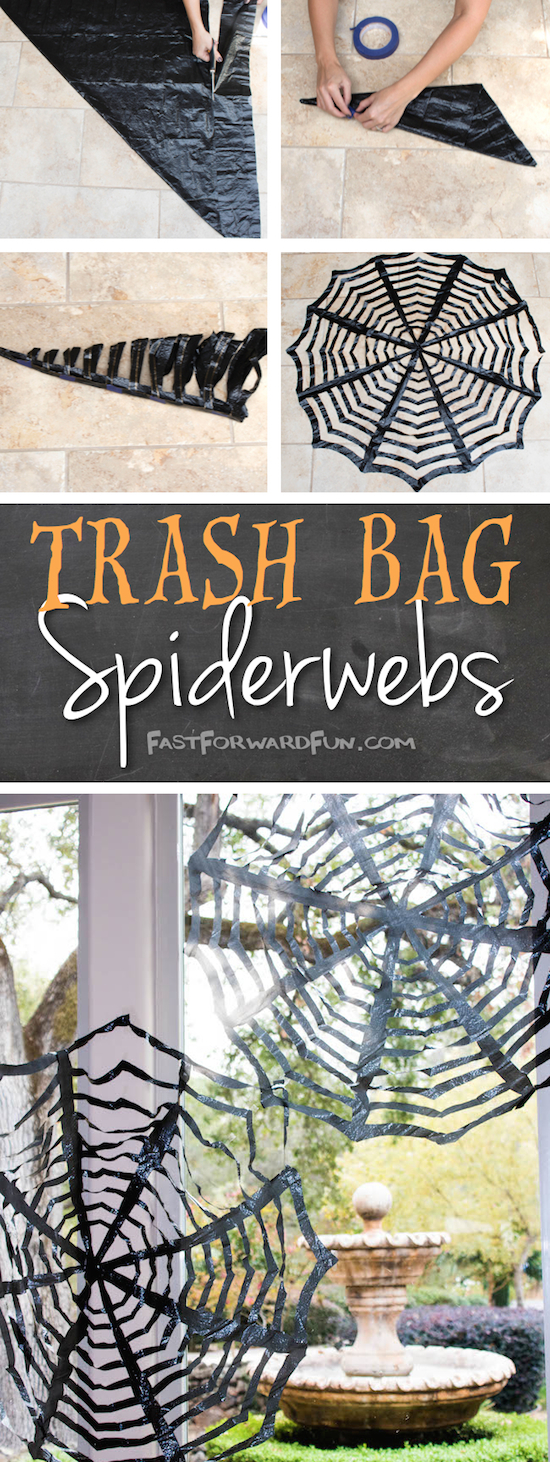 16-awesome-homemade-halloween-decorations-easy-trash-bag-spider-webs