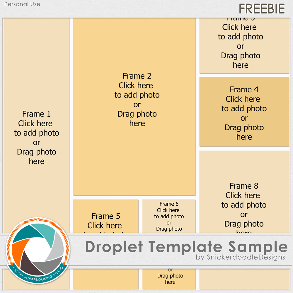 Freebie Droplet Template SnickerdoodleDesigns