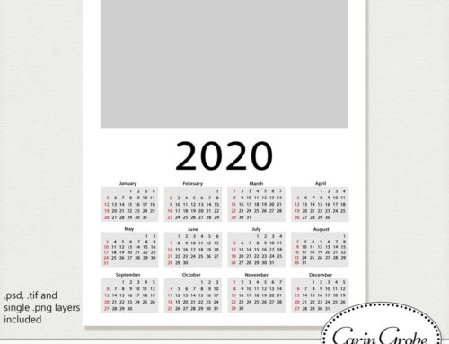 2020 Calendar Template Freebie