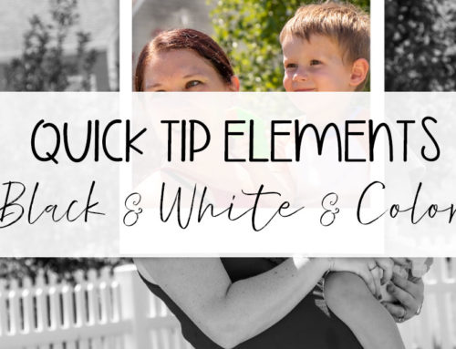 Quick Tip Elements: Black & White & Color